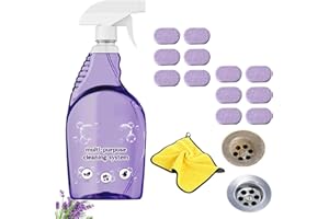 Zedamso Dr Clean Spray Cleaner for Ovens, Drclean Spray Oven Cleaner,with Concentrated Cleaning Tablets, All-Purpose Cleaners, Multi-Surface Cleaners for Kitchen, Bathroom (1, 1bottle+12pc)