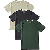 Comfneat Men's 3-Pack Lightweight T-Shirts Cotton Crew Neck Regular Fit Solid Tee