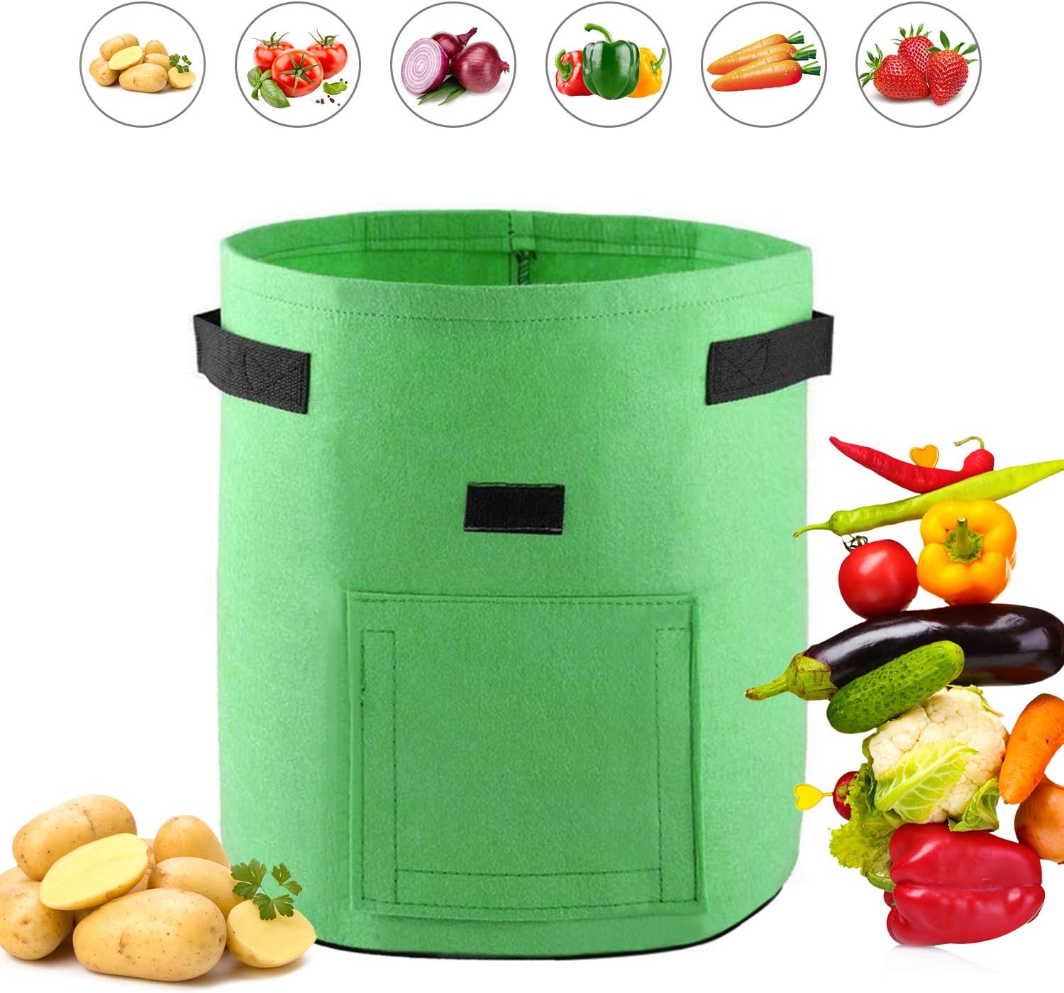 AivaToba Bolsas de Cultivo de Papa, Paquete de 2 Bolsas Hechas de ...