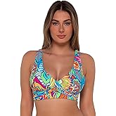 Sunsets Elsie Bralette Women's Swimsuit Bikini Top with Underwire, Fiji Sandbar Rib, 32D