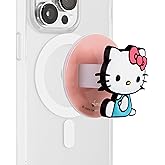 Sonix x Sanrio Magnetic Phone Grip, MagSafe Silicone Ring Loop Grip - Detachable Holder for Hand, Soft MagSafe Grip | Light Pink, Soft Pink| Hello Kitty