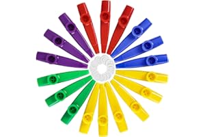 LovesTown Kazoo, 18 PCS Kazoos Bulk Musical Instruments for Kids Adult Classroom Suprise Party Supplies