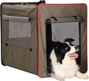 Petsfit Sturdy Wire Frame Soft Pet Crate, Collapsible for Travel