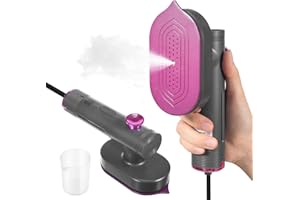 KQIANG Travel Steamer for Clothes Portable Mini, Steamer for Clothes Steamer Handheld, Steamer Iron Support Dry and Wet Ironing, 60ml Fabric Wrinkle Remover with Measure cup for Home Office Travel