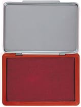 Q-Connect Large Stamp Pad Red KF15441 Metal Case view 3