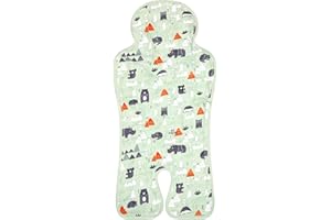 Pinkunn Gel Car Seat Baby Cooling Pad for Summer Breathable Stroller Cooler Pad Multifunctional Carseat Cooling Mat for Baby Child Dining Chair Safety Seat Stroller(Green,Forest)