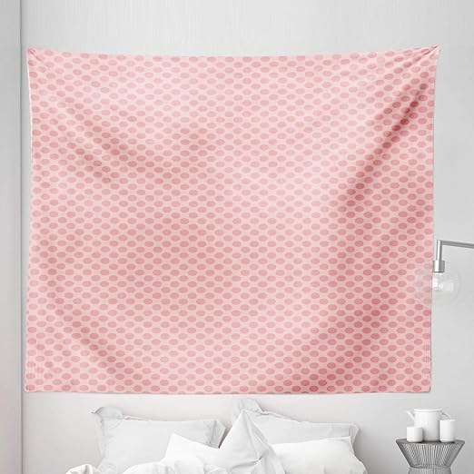 Amazon Com Ambesonne Pink Polka Dots Tapestry King Size Spots