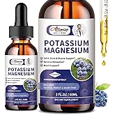 Alliwise 2 Pack Potassium Magnesium Supplement Liquid - High Absorption Calm Magnesium Complex & Potassium Plus Calcium, Vitamin D3, Zinc for Leg Cramps & Bone & Energy & Immune Support - 4 Fl oz