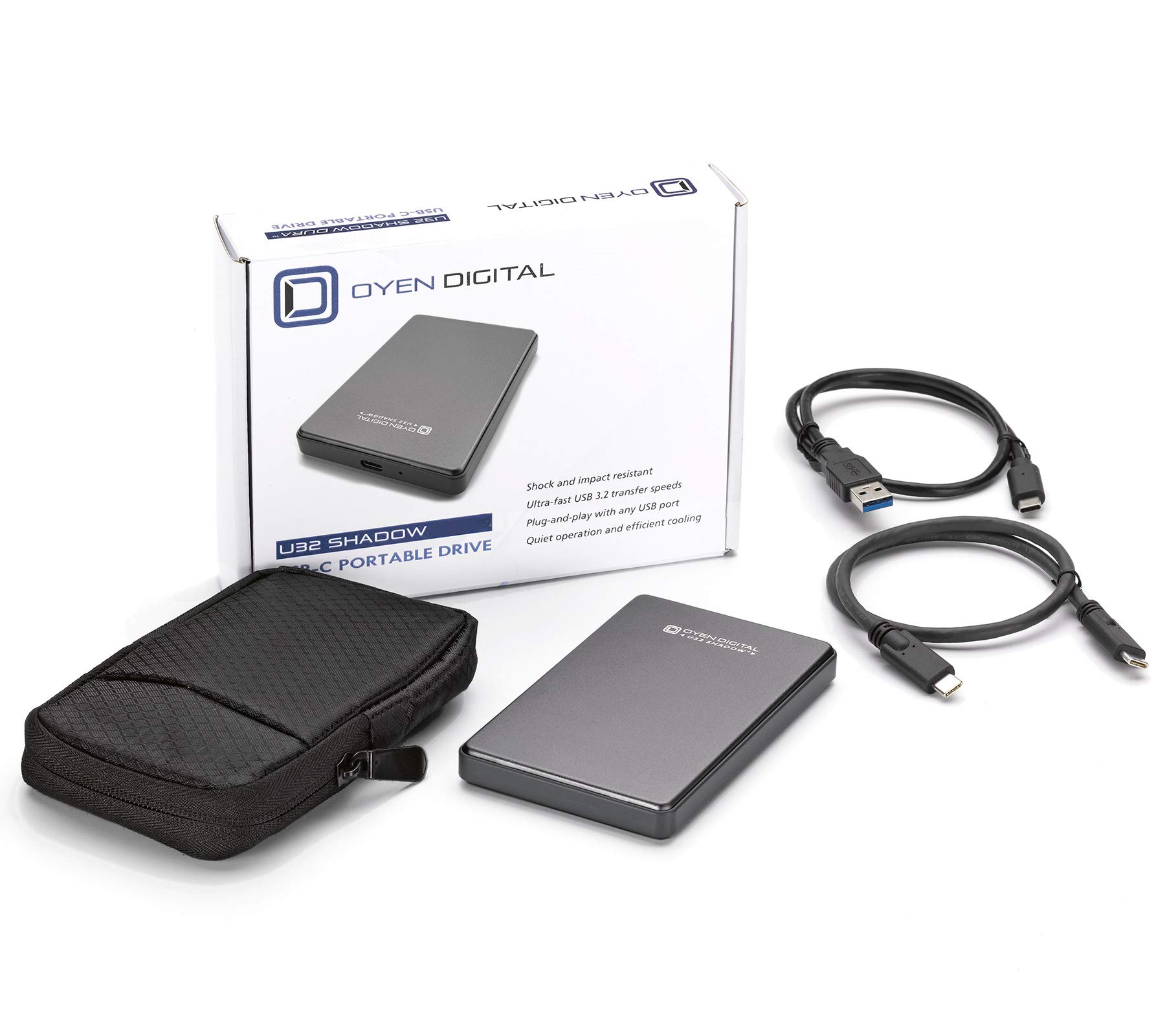 Oyen Digital U32 Shadow 8TB External SSD USB-C Portable Solid State Drive
