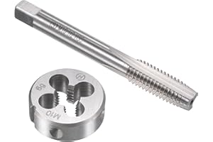 uxcell M10 x 1.5mm Metric Tap and Die Set, Machine Thread Screw Tap with Round Threading Die, Tap & Die Kit for Nut Screw Bol