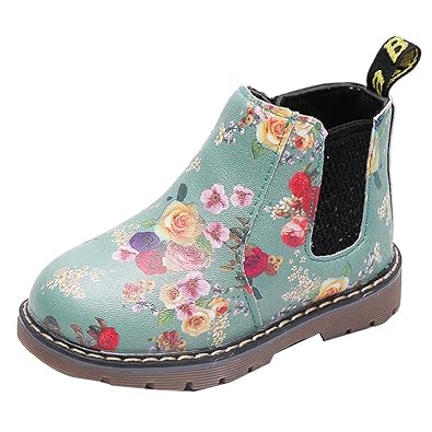 SOMESUN Mädchen Winter Warme Stiefel Kinds Weich Plüsch Lederstiefel Prinzessin Blumen Schneeschuhe Schuhe Freizeit Wasserdic