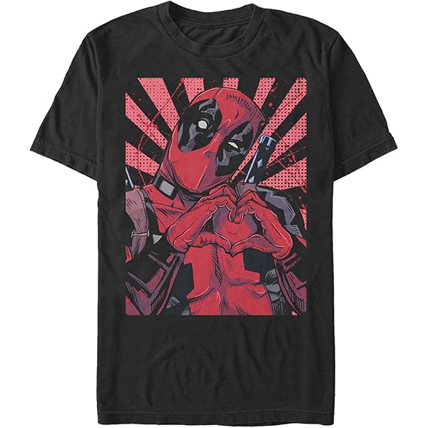 T-shirt Marvel Comics Hanes – Noir, Taille L, Motif Drip Pool (neuf Avec étiquettes)
