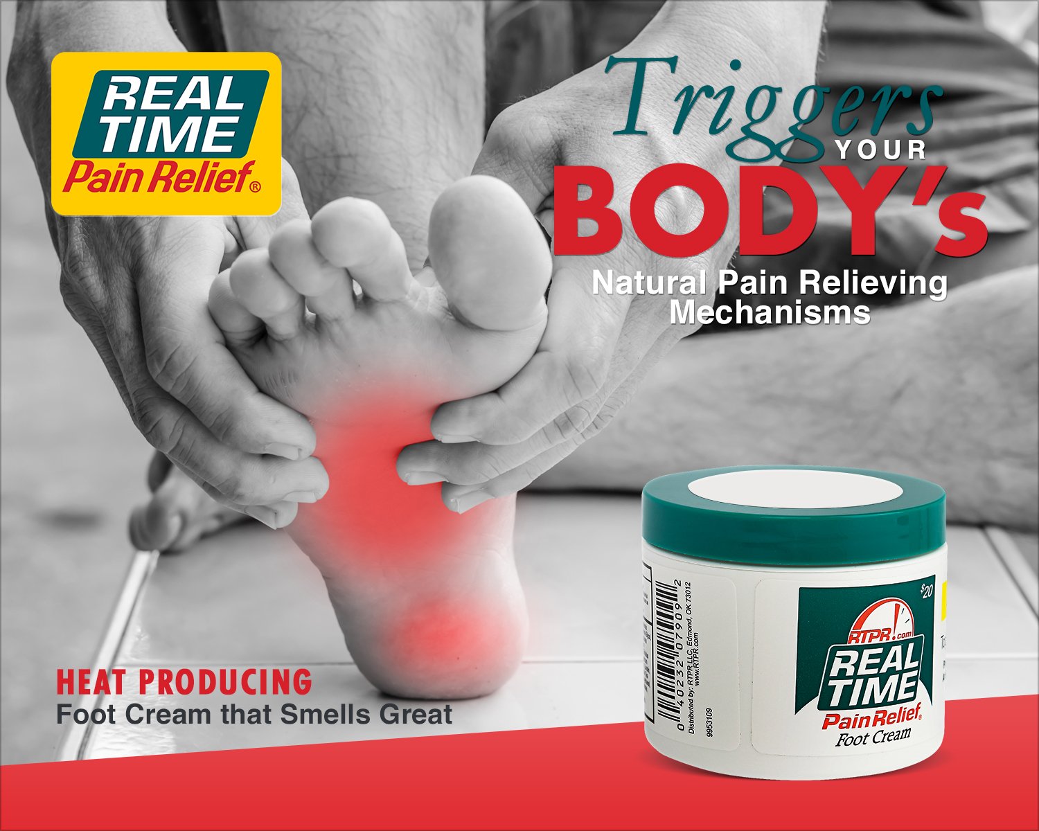 Real Time Pain Relief Foot Cream, 4.4 Ounce Jar | eBay