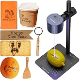 LaserPecker LP1 Plus Mini Laser Engraver for Beginners, Pocket-Sized Laser Engraving Machine with Adjustable Stand, 360&deg; Multi-Angle Engraving for Wood Leather Paper DIY Projects