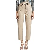 BCBGeneration Womens Faux Leather Pants with Zipper and Pockets