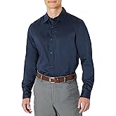 Amazon Essentials Men's Regular Fit Long Sleeve Wrinkle Resistant Stretch Dress Shirt