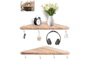 KJSEPHITELIAN 2-Pack Fabric Wall corner cubicle shelf：15.7in wood triangle cubicile hanging shelves organization accessories fabric walls organizer for in office cubicles office stylish decoration for women's desks