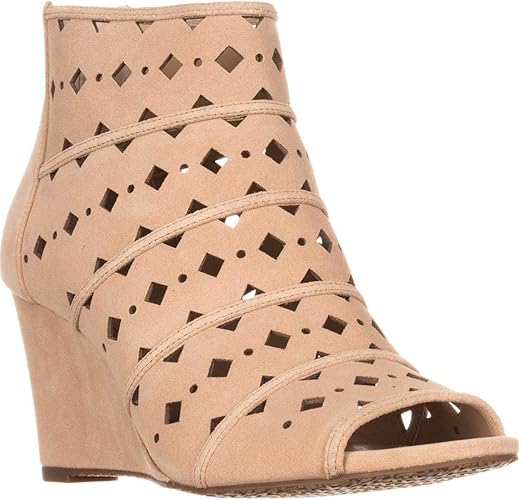 michael kors suede wedge booties