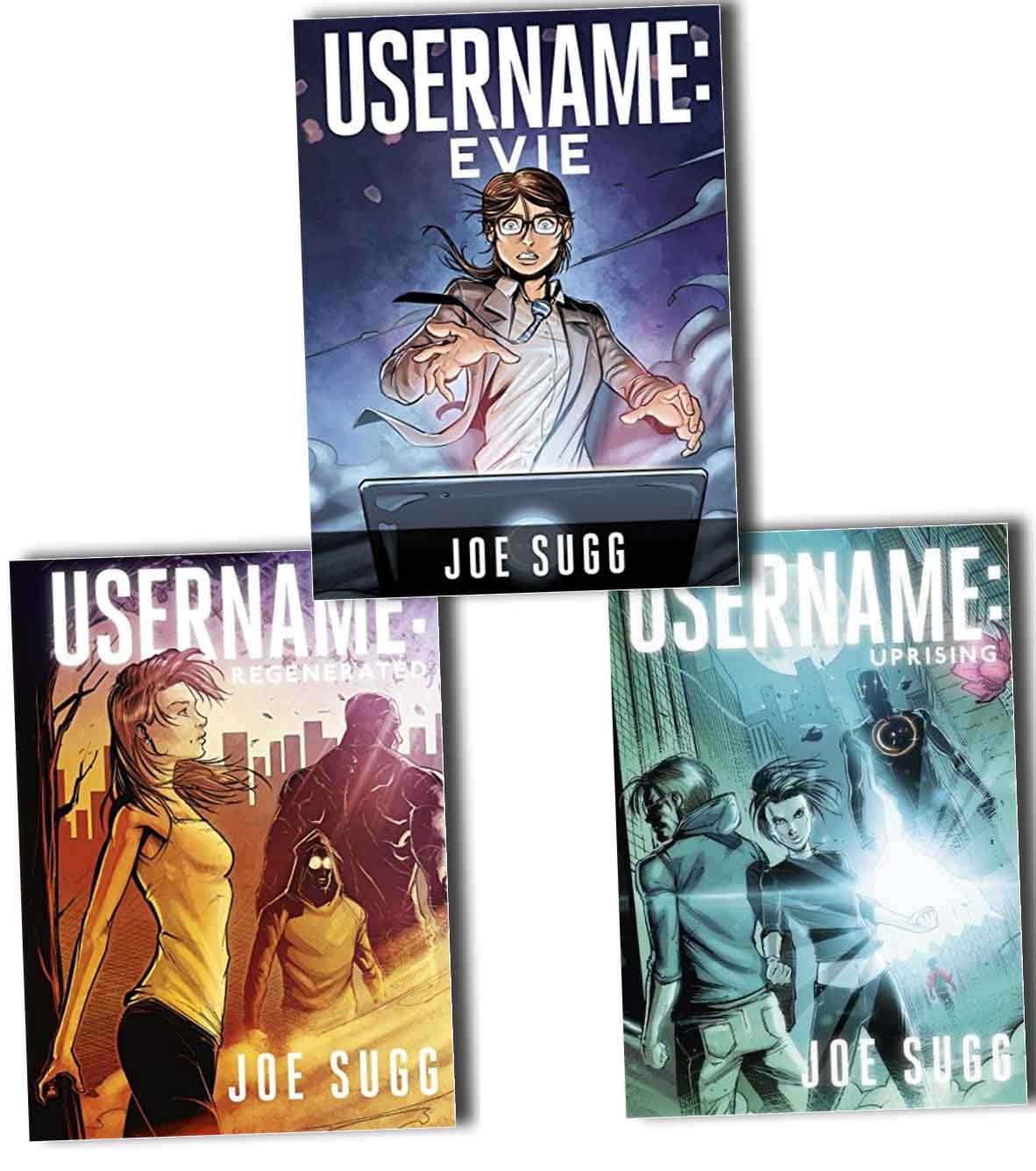 Joe Sugg Username 3 Books Collection Pack Set Username Uprising Username Regenerated Username Evie Amazon Co Uk Joe Sugg Amrit Birdi 9789124368364 Books