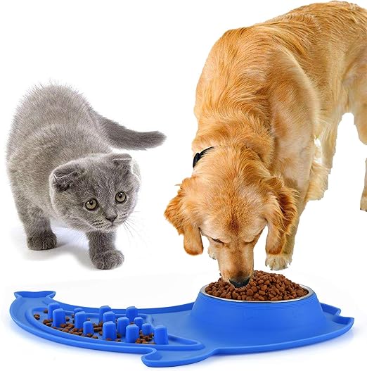 stainless steel maze dog bowl