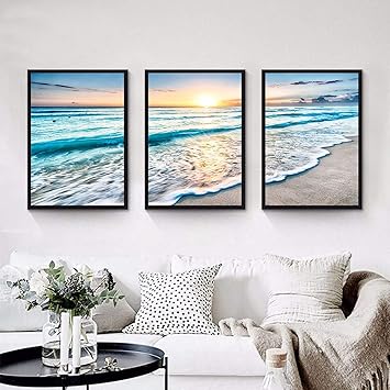 Lhkave Hd Druck Auf Leinwand 3 Paneele Amazon De