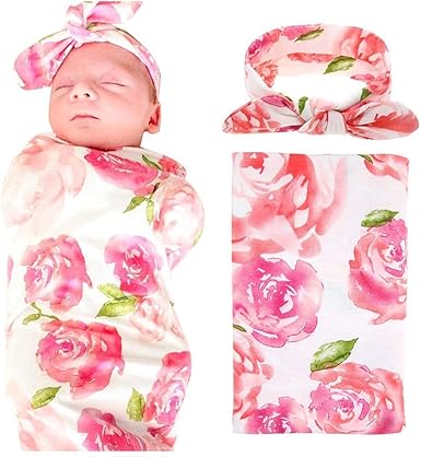 baby girl wrap and headband