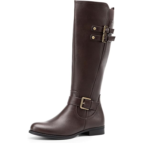 Amazon.com | Forever Link Mango 27 Womens Knee High Buckle Riding