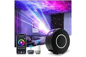 V JULES.V Star Projector Lights, Galaxy Projector for Bedroom, Smart APP & Voice Control Galaxy Lamp,Ceiling Night Light Compatible with Alexa & Google Home,Room Decor for Kids Adults-Black
