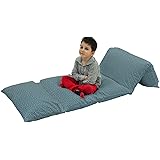 Ambesonne Geometric Floor Pillow Lounger Cover, Entwined Nested Vertical Square Pattern Chevron Abstract Artwork Print, Nap M