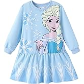 Disney Stitch Minnie Elsa Princess Sweatshirt Dress Toddler Girl Sequin Long Sleeve Pullover Clothes Fall Outfit 2-9 Years