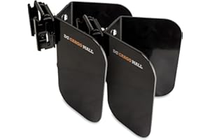 DC Cargo Mall 2-Pack, Motorcycle E-Track Wheel Chock, Black – E-Track Wheel Chock for Dirt Bikes – Supports Tires up to 6” Wi