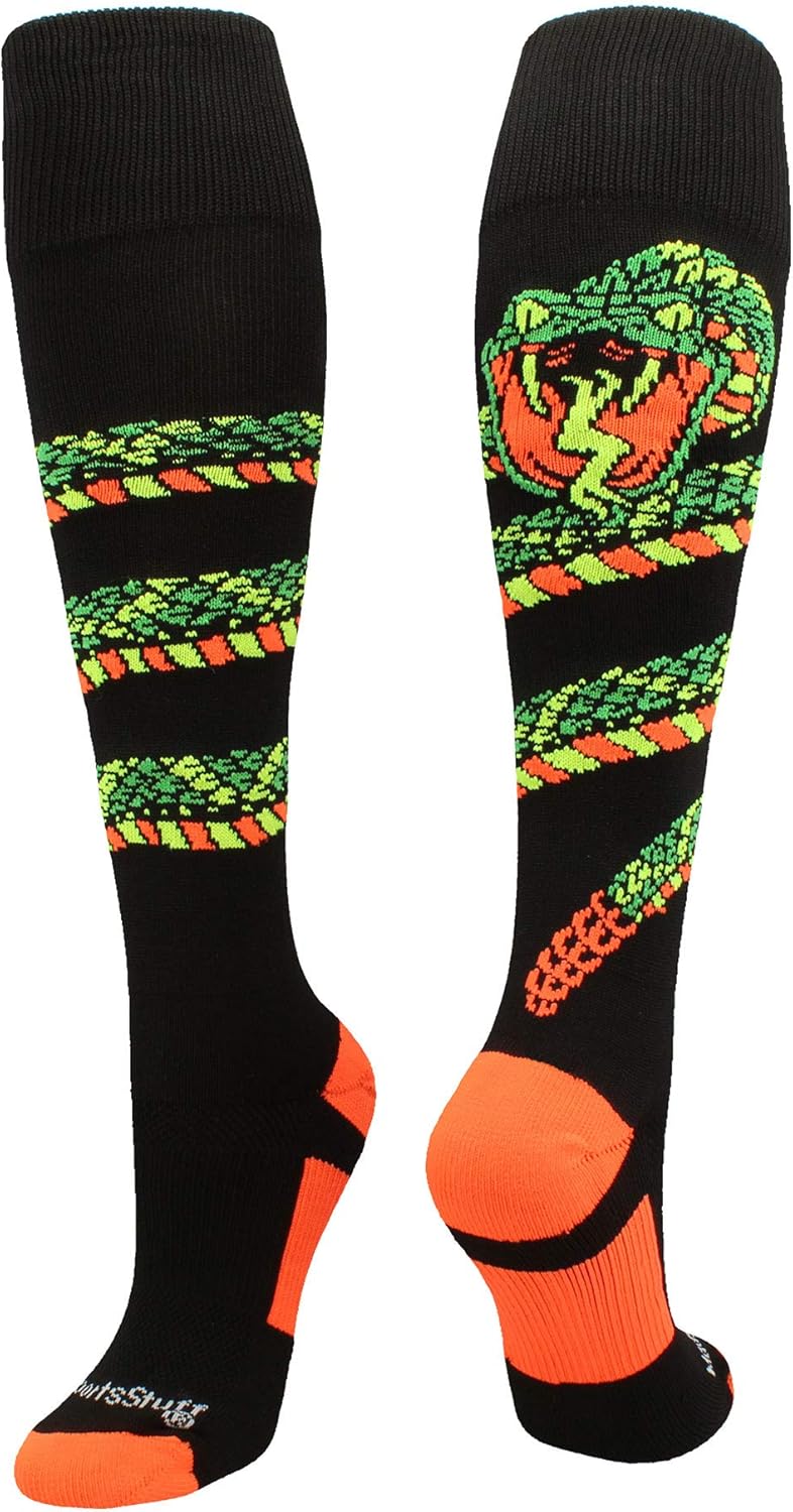 MadSportsStuff Crazy Snake Over The Calf Athletic Socks : Clothing