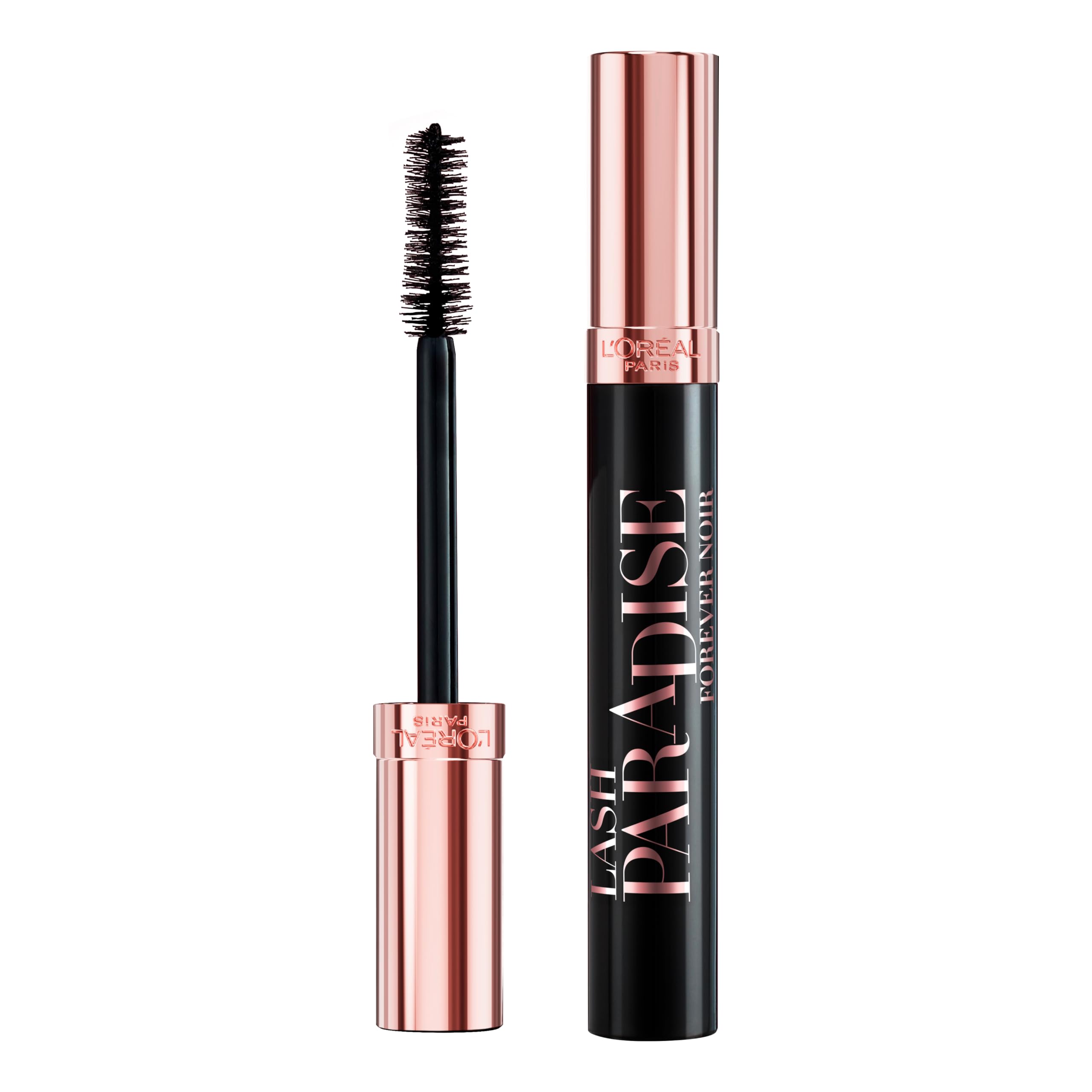 L'Oréal Paris Mascara, Paradise Forever Noir Mascara – Spectacular Volume & Length – Ultra-Black Intense Finish – Tested Under Ophthalmological Control – Gentle for Sensitive Eyes