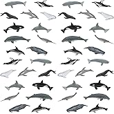 Safari Ltd. Whales and Dolphins Bulk Bag - Set of Miniature Cetacean Toy Figures - 48 Piece Play Toys for Boys, Girls & Kids Age 3+