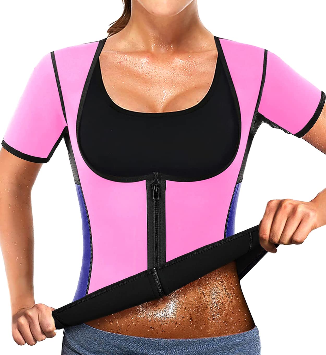 Sauna Sweat Vest Women Weight Loss Neoprene Slimming Hot Body Waist Trainer with Zipper