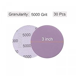 uxcell 30Pcs 3-Inch Purple Sanding Discs 5000 Grits