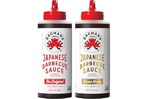 Bachan's Japanese Barbecue Sauce 2 Pack - 1 Original, 1 Sweet Honey - BBQ Sauce for Wings, Chicken, Beef, Pork, Seafood, Noodles, and More. Non GMO, No Preservatives, BPA free