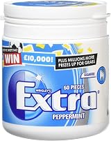Extra Peppermint Chewing Gum Sugar Free 6 Bottles 46 Pieces Each 276