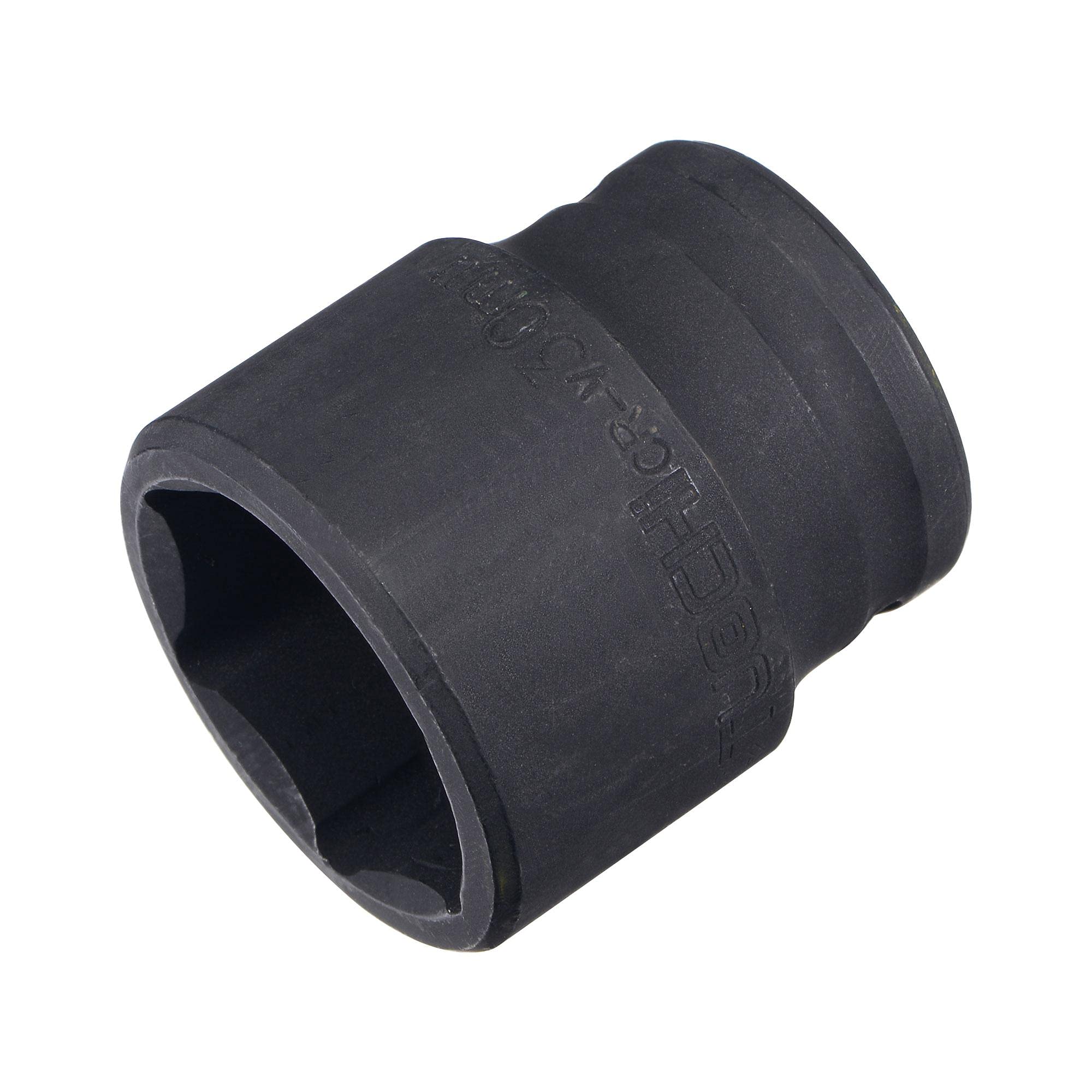 sourcing map 1/2" Drive by 30mm 6-Point Impact Socket, CR-V Steel 1.77" Length, Shallow Metric Sizes