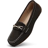 KORDAL Women's Comfortable & Lightweight Suede Leather Loafers Slip-Ons Driving Mocs Walking Shoes Cute Business Casual Dress Shoes Work Flats for Women