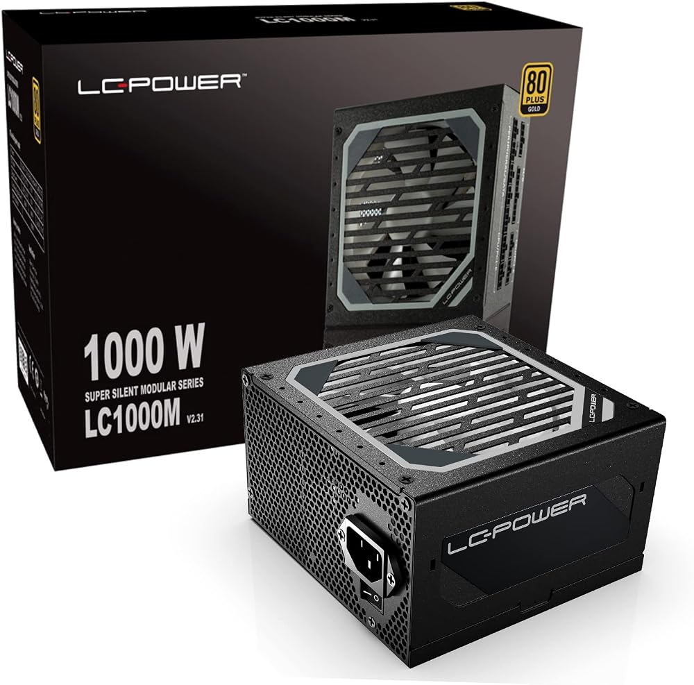 LC-POWER 1000W Gold PSU ATX 3.0 Fully Modular 80+ Gold PC Power Supply
