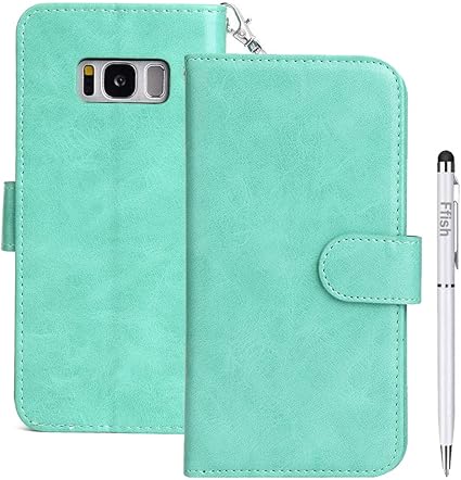 Amazon Galaxy S8ケース Galaxy S8レザーケース カードスロット マグネットクローズ 耐スクラッチtpuインナーシェル フォトフレーム スタンド財布ケースカバー ためにsamsung Galaxy S8 ミント 家電 カメラ オンライン通販