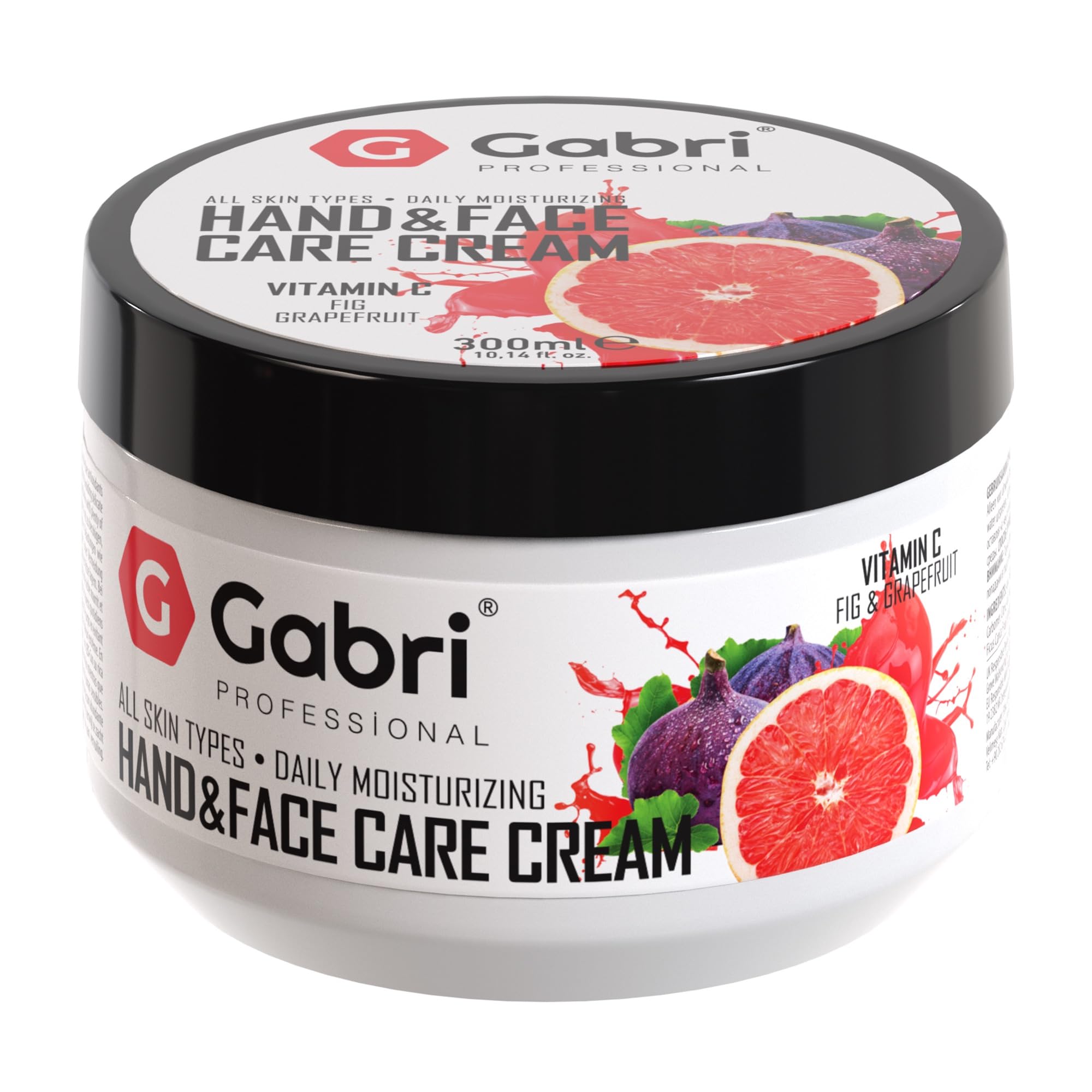 Gabri Hand & Face Care Cream 2in1 300ml,Instantly Boosts Moisture Levels, Creates a Protective Layer & Prevents Moisture Loss, Daily Moisturising for All Skin Types (Fig & Grapefruit) — image 1