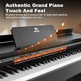 Artist Hand 88 Weighted Keys Digital Piano with Stand 3 Pedals USB MIDI view 8