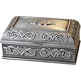 Handcrafted Irish Claddagh Jewelry Box by Mullingar Pewter