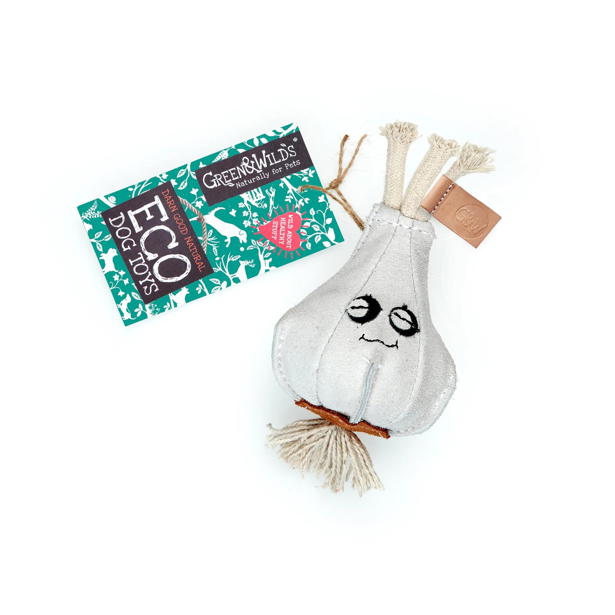 Green & Wilds Eco-Friendly Natural Dog Toy - Gary the Garlic