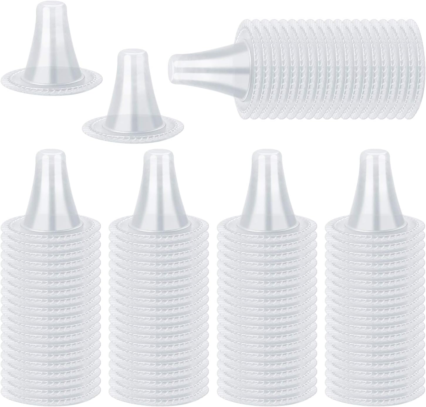 Elcoho 100 Pieces Ear Thermometer Covers Disposable Refill Caps Clear