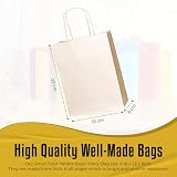 Thepaperbagstore 10 Cream Small Paper Party Bags With Handles 18x22x8cm view 5