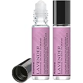 Lavender Essential Oil Roll On, Pre-Diluted 10ml (Pack of 2). Premium Quality, Therapeutic Grade Topical Ready Aromatherapy Oil