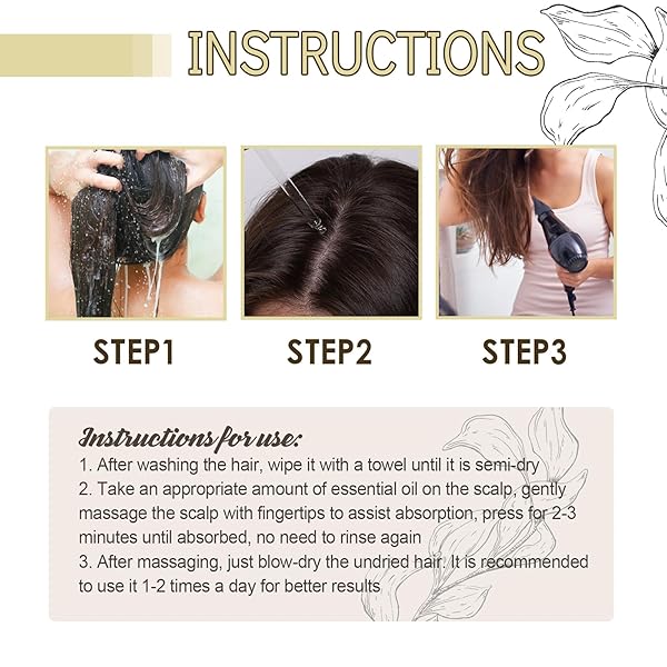 2PCS VEGANIC NATURAL HAIR GROWTH OIL, EELHOE IMPROVES BLOOD CIRCULATION,REDUCE HAIR LOSS,FOR DRY DAMAGED HAIR.(120ML)